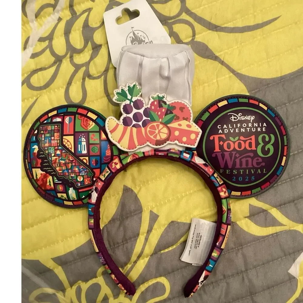 NWT 2025 Disney California Food & Wine Festival Chef Mickey Ears Headband